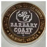 BARBARY COAST - $10 .999 SILVER TOKEN (551 A72)