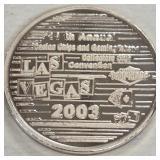CASINO .999 FINE SILVER ONE TROY OUNCE (440 P)