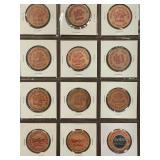 VINTAGE WOODEN NICKEL COLLECTION (471 I)