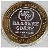 BARBARY COAST - $10 .999 SILVER TOKEN (551 A69)