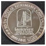 GOLDEN GATE .999 SILVER TOKEN 20.2GRAMS (418 T)