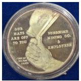 ONE TROY OUNCE .999 FINE SILVER COIN (813 S)