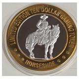 HORSESHOE - $10 .999 SILVER TOKEN (551 A21)