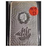 ELIZABETH 250G COIN SILVER 9999 7.50 DOLLAR (905 D