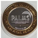 PALMS CASINO - $10 .999 SILVER TOKEN (551 A91)