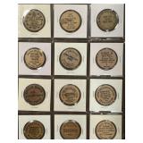 VINTAGE WOODEN NICKEL COLLECTION (471 B)
