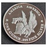 ONE OUNCE .999 FINE SILVER COIN (882 BP)