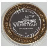 THE VENETIAN - $10 .999 SILVER TOKEN (551 B63)
