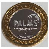 PALMS CASINO - $10 .999 SILVER TOKEN (551 B12)