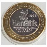 HARRAH'S - $10 .999 SILVER TOKEN (551 A18)