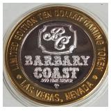 BARBARY COAST - $10 .999 SILVER TOKEN (551 A59)