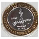STRATOSPHERE - $10 .999 SILVER TOKEN (551 C18)