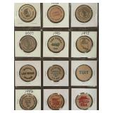 VINTAGE WOODEN NICKEL COLLECTION (471 H)