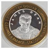 PALACE STATION - $10 .999 SILVER TOKEN (551 B78)