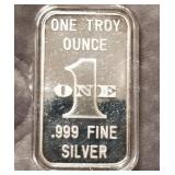 ONE TROY OUNCE .999 FINE SILVER (725 I)
