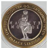 PALACE STATION - $10 .999 SILVER TOKEN (551 B77)