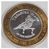 TREASURE ISLAND - $10 .999 SILVER TOKEN (551 B89)