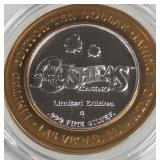 OSHEAS CASINO - $10 .999 SILVER TOKEN (551 B40)