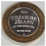TREASURE ISLAND - $10 .999 SILVER TOKEN (551 B91)