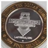 PALACE STATION - $10 .999 SILVER TOKEN (551 B85)