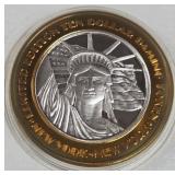 NEW YORK CASINO - $10 .999 SILVER TOKEN (551 C39)
