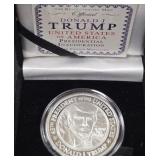 DONALD TRUMP - 1 TROY OZ .999 FINE SILVER (957 J)