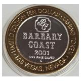 BARBARY COAST - $10 .999 SILVER TOKEN (551 A61)