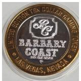 BARBARY COAST - $10 .999 SILVER TOKEN (551 A62)