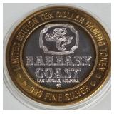 BARBARY COAST - $10 .999 SILVER TOKEN (551 A60)
