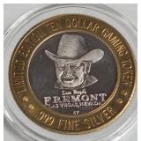 SAM'S TOWN - $10 .999 SILVER TOKEN (551 A51)
