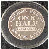 HALF TROY OUNCE .999 FINE SILVER (1001 i)