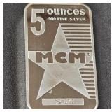 5 OUNCES .999 FINE SILVER (956 A)