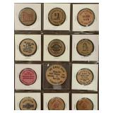 VINTAGE WOODEN NICKEL COLLECTION (471 C)