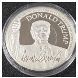 DONALD TRUMP - 1 OZ .999 FINE SILVER (957 L)