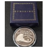 IDAHO ONE OUNCE .999 SILVER COIN (438 A)
