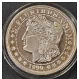 ONE TROY OUNCE .999 FINE SILVER COIN (813 K)