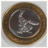 THE ORLEANS - $10 .999 SILVER TOKEN (551 B24)
