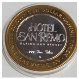 SAN REMO - $10 .999 SILVER TOKEN (551 A11)