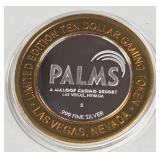 PALMS CASINO - $10 .999 SILVER TOKEN (551 A83)