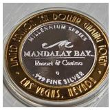 MANDALAY BAY - $10 .999 SILVER TOKEN (551 C93)