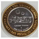 OSHEAS CASINO - $10 .999 SILVER TOKEN (551 B50)