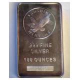 .999 FINE SILVER - 100 OUNCES BAR (2)
