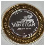 THE VENETIAN - $10 .999 SILVER TOKEN (551 B59)