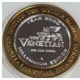 THE VENETIAN - $10 .999 SILVER TOKEN (551 B58)