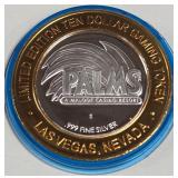 PALMS CASINO - $10 .999 SILVER TOKEN (551 B8)