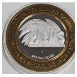 PALMS CASINO - $10 .999 SILVER TOKEN (551 A93)