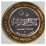 OSHEAS CASINO - $10 .999 SILVER TOKEN (551 B46)
