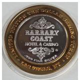BARBARY COAST - $10 .999 SILVER TOKEN (551 A77)