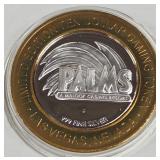 PALMS CASINO - $10 .999 SILVER TOKEN (551 A94)