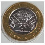 LAS VEGAS CLUB - $10 .999 SILVER TOKEN (551 A30)